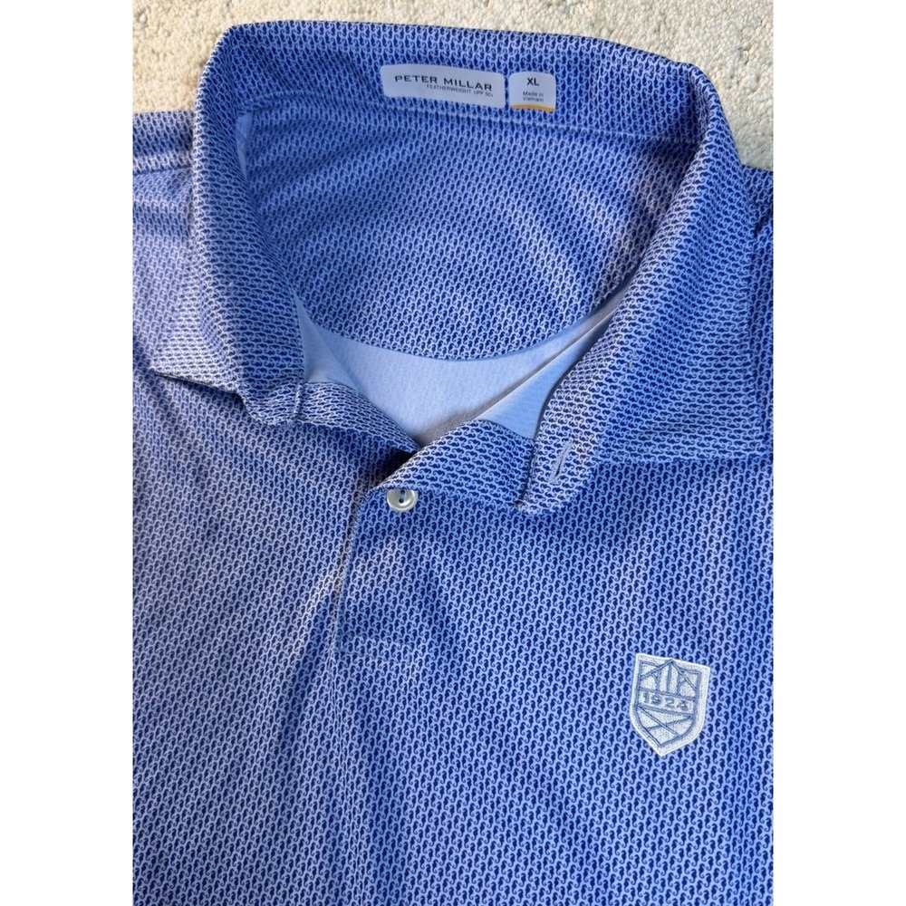 Peter Millar Featherweight Performance Polo Shirt Seahorse Print Men's Size XL